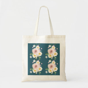 Vert avec sac fourre-tout fleuri