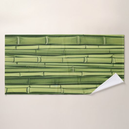 vert bamboo pattern (Serviette de bain)
