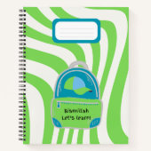 Vert "Bismillah Apprenons !" Carnet (Devant)