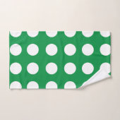 Vert Blanc À pois Féminin Chic (Serviette à main)