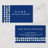 Vert blanc bleu de boîte de carte de visite de (Devant / Derrière)