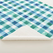 Vert Blanc Bleu Trappe Plaid Noël (3/4)