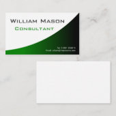 Vert blanc courbé, Carte de visite professionnel (Devant / Derrière)