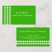 Vert blanc de boîte de carte de visite de stockage (Devant / Derrière)