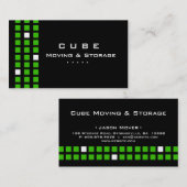 Vert blanc de noir de boîte de carte de visite de (Devant / Derrière)