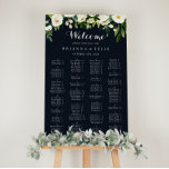 Vert Blanc Floral Bleu Alphabétique Tableau de siè<br><div class="desc">Ce tableau de sièges alphabétique vert blanc fleuri et bleu est parfait pour un mariage rustique. Le design est composé d'élégantes pivoines blanches aquarelles avec feuillage vert dans un arrière - plan bleu foncé. Ce panneau peut être utilisé pour organiser vos invités par ordre alphabétique ou par numéro de table....</div>