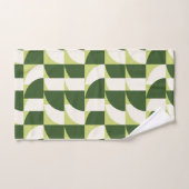 Vert blanc géométrique Art Abstrait (Serviette à main)