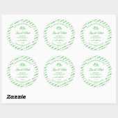 Vert Blanc Nuage Cadre produit Étiquette Coeurs (Feuille)