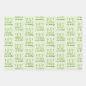 Vert blanc quatre feuilles Motif personnalisé (Devant 3)