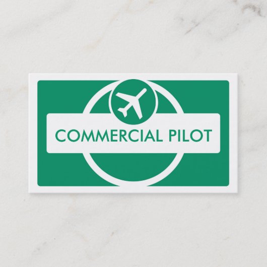 Vert blanc simple sur mesure cartes de visite pilo (Devant)