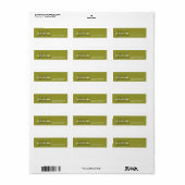 Vert blanc trois premiers Étiquette d'expédition c (Feuille entière)