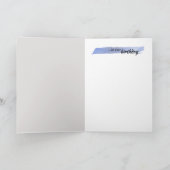 Vert+Bleu Aquarelle Anniversaire Carte pliée (Intérieur)