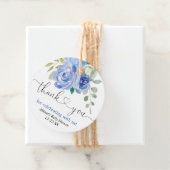 Vert bleu blanc floral merci pour les étiquettes (En situation)