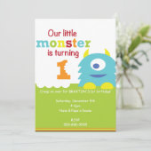 Vert bleu de petite de monstre ?ère invitation (Debout devant)