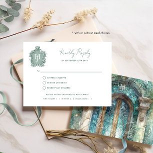 Vert bleu Mariage intemporel avec/sans repas RSVP