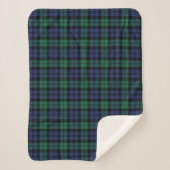 Vert Bleu Montre Noir Plaid Rustique (Devant)