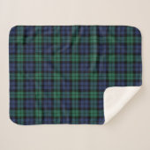 Vert Bleu Montre Noir Plaid Rustique (Devant (Horizontal))