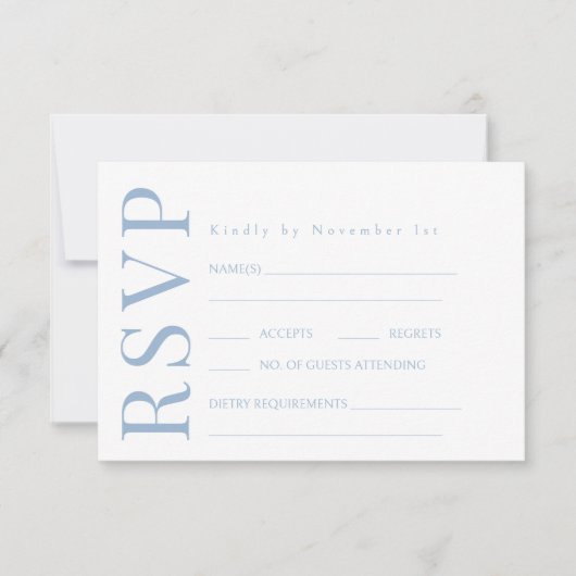 Vert bleu printemps jardin de fleurs mariage RSVP  (Devant)