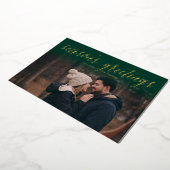 Vert + Bonnes Fêtes à huile Cartes photos (Rotation)