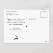 Vert : Bow et Doodles Festive Carte postale de vac (Dos)