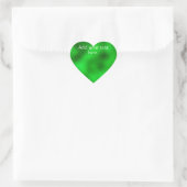 Vert brillant Ajouter votre propre sticker Coeur d (Sac)