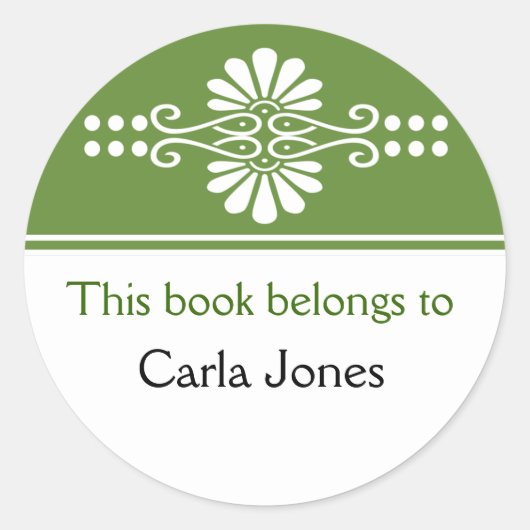 Vert Ce Livre Appartient Aux Étiquettes (Devant)