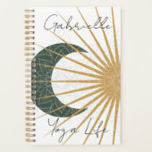 Vert céleste Jaune Or Soleil Lune Mandala Yoga (Devant)