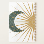 Vert céleste Jaune Or Soleil Lune Mandala Yoga (Dos)