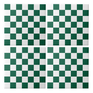 Vert chasseresse et carreaux blancs