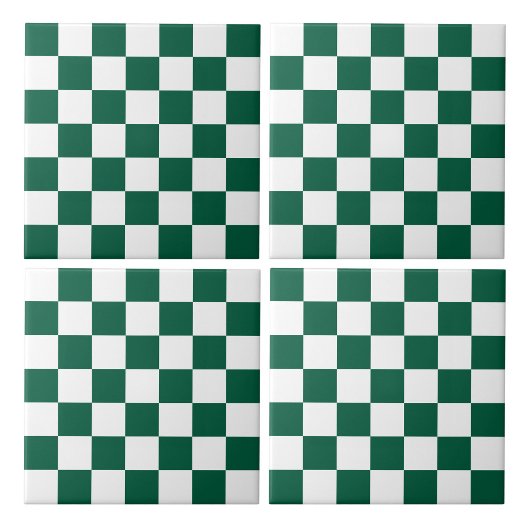 Vert chasseresse et carreaux blancs
