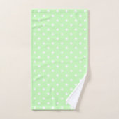 Vert Citron et Points Blancs (Serviette à main)