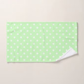 Vert Citron et Points Blancs (Serviette à main)