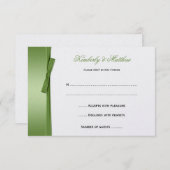 Vert Citron FAUX Ruban à Nœud RSVP (Devant / Derrière)