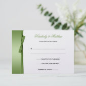 Vert Citron FAUX Ruban Nœud RSVP (Debout devant)