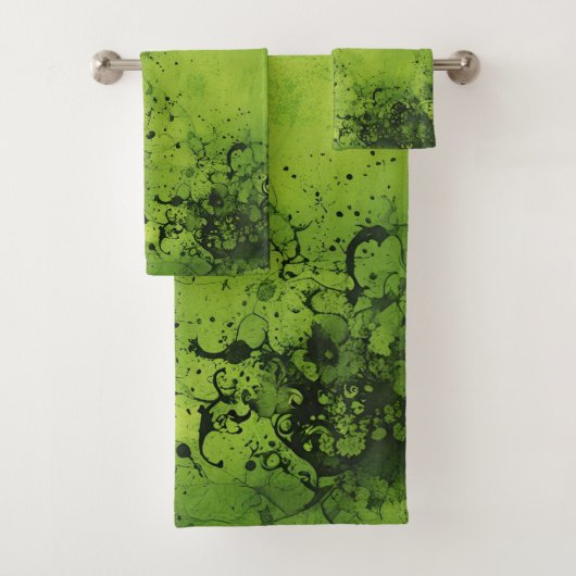 Vert Citron Grunge avec Accents Noirs (En situation)