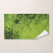 Vert Citron Grunge avec Accents Noirs (Serviette à main)