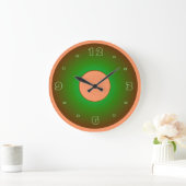 Vert citron vert et abricot> Horloges murales plat (Maison)
