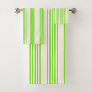 Vert citron vert et beige cinq rayures motif
