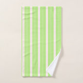 Vert citron vert et beige cinq rayures motif (Serviette à main)