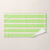 Vert citron vert et beige cinq rayures motif (Serviette à main)