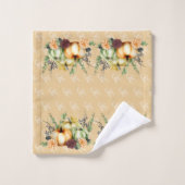 Vert Citrouille Automne Aquarelle Thanksgiving Bai (Gant de toilette)