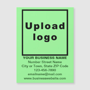 Vert clair Carte de visite magnétique de 4,25 po x