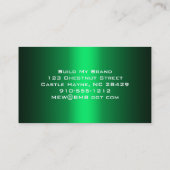 Vert clair Cartes de visite professionnels moderne (Dos)
