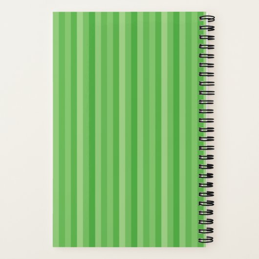 Vert clair Mon journal par moi Journal rayé (Verso)