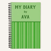 Vert clair Mon journal par moi Journal rayé (Recto)