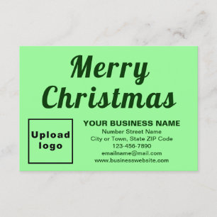 Vert clair Noël Petite carte de voeux plate