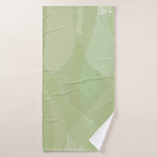 Vert, cool, aquarelle tendance motif abstrait (Serviette de bain)