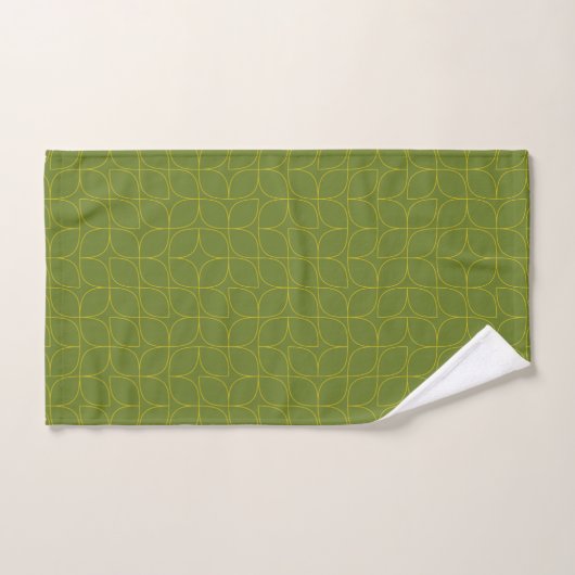 Vert, cool, tendance, abstraction foliaire ludique (Serviette à main)