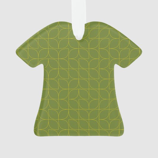 Vert, cool, tendance, abstraction foliaire ludique (dos)