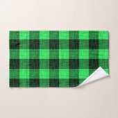 Vert Croix à carreaux Noir Buffalo Check (Serviette à main)